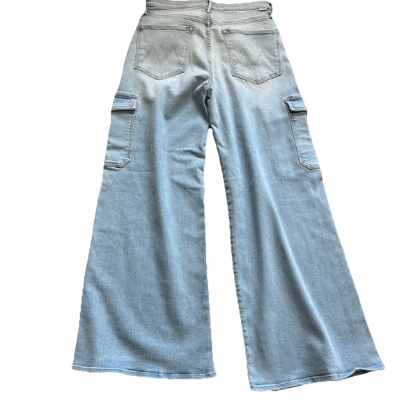 MOTHER The Undercover Cargo Sneak Sun Kissed Wide Leg Jeans Light Wash Size 30 - Picture 3 of 8